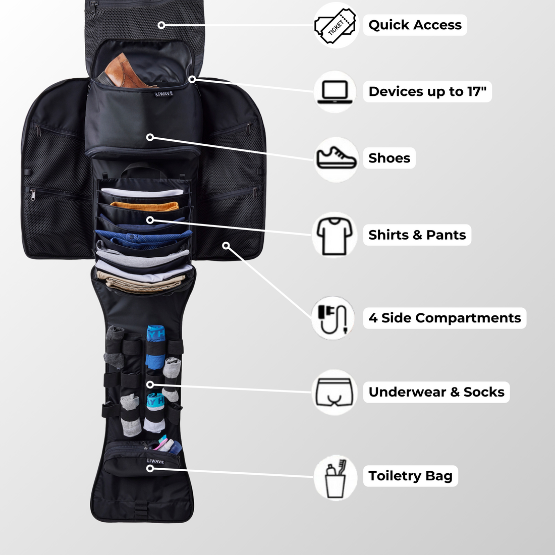 حقيبة ظهر قابلة للطي للسفر من FoldBack™